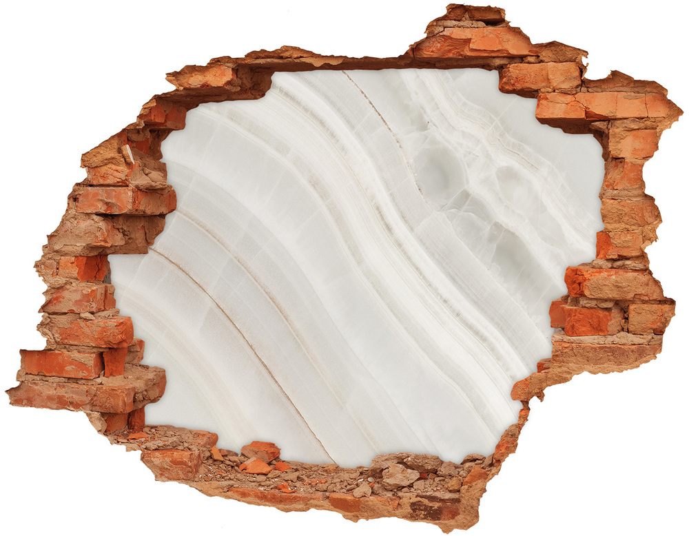 Hole in the wall decal Marble texture