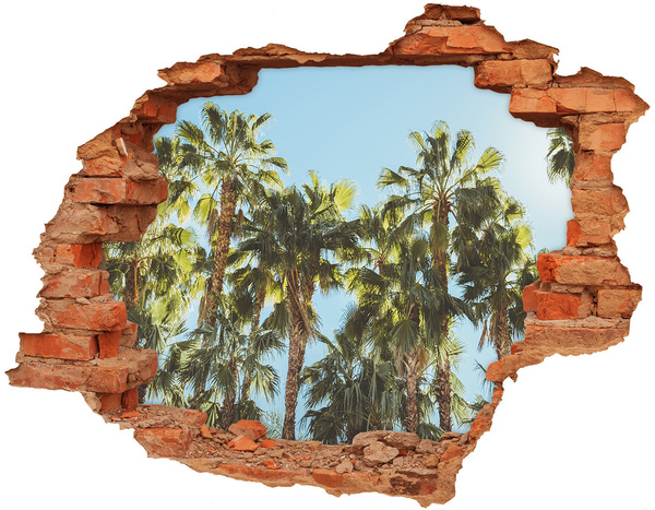 Hole in the wall decal High palm trees