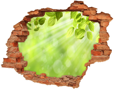 Hole in the wall sticker Green paradise behind the wall
