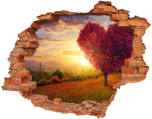 Hole in the wall sticker Autumn in the mountains