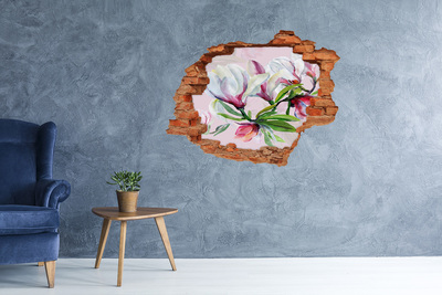 Hole wall sticker Magnolia flowers