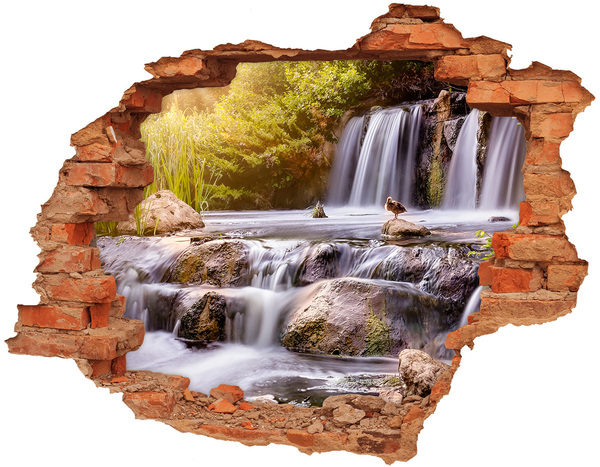 Hole in the wall decal Waterfall in the forest