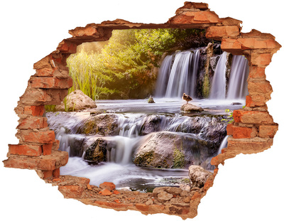 Hole in the wall decal Waterfall in the forest