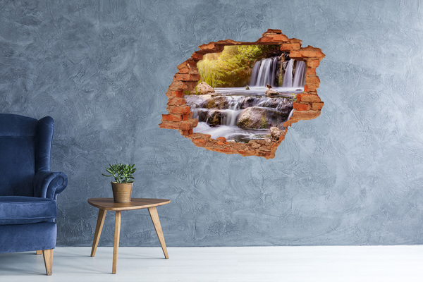 Hole in the wall decal Waterfall in the forest
