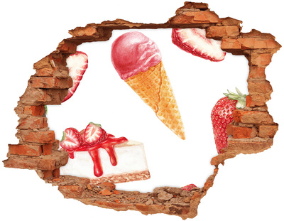 Hole wall sticker Dessert