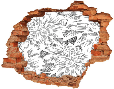 3D wall hole Floral pattern