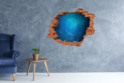 Hole wall sticker Cosmic portal in the wall