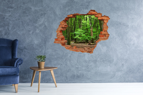 3D wall hole Green Forest in a Hole in the Wall