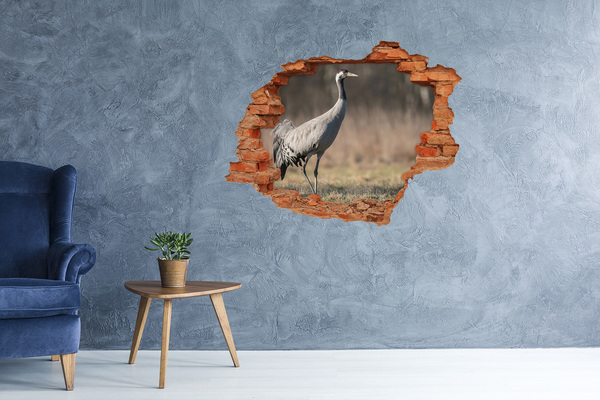 Hole wall sticker Crane in its natural habitat