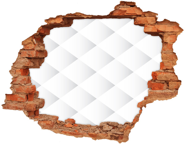 Hole in the wall decal Square background