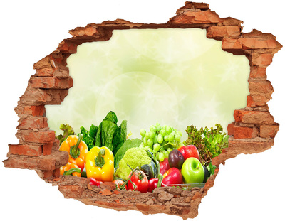 Hole in the wall decal Vegetables