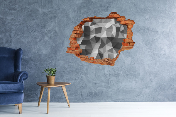 Hole in the wall decal Geometric hole in the wall