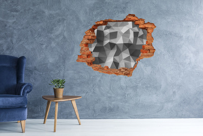 Hole in the wall decal Geometric hole in the wall