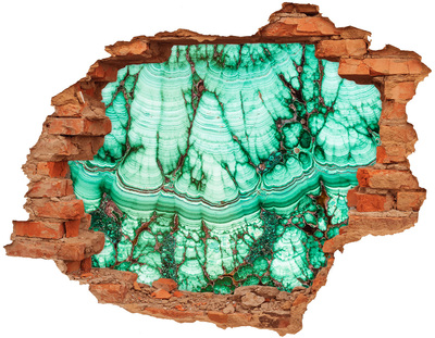 Hole in the wall sticker Malachite texture