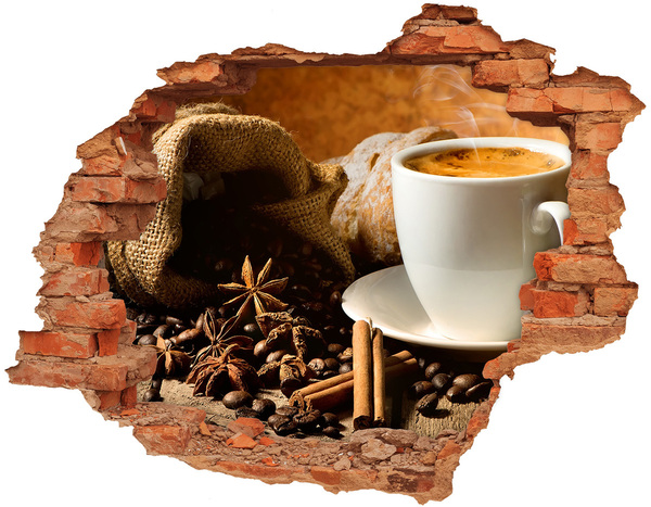 Hole in the wall sticker Coffee and spices