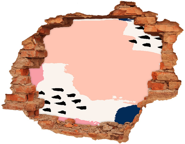 Hole in the wall decal Abstract background