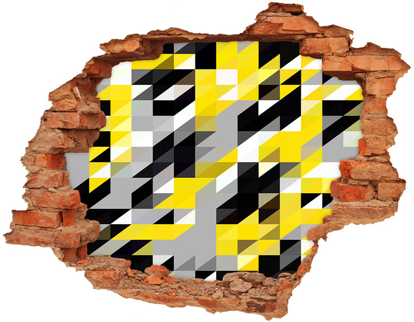 Hole in the wall sticker Geometric background