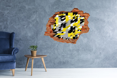 Hole in the wall sticker Geometric background