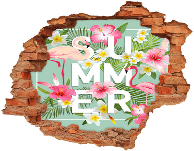 3D wall hole wallpaper Summer Dreams