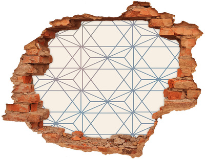 Hole in the wall sticker Geometric background