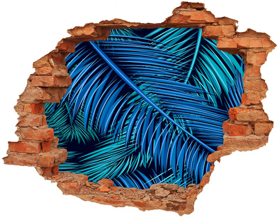 Hole wall sticker Tropical oasis with palm trees