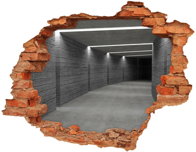 Hole wall sticker Concrete tunnel