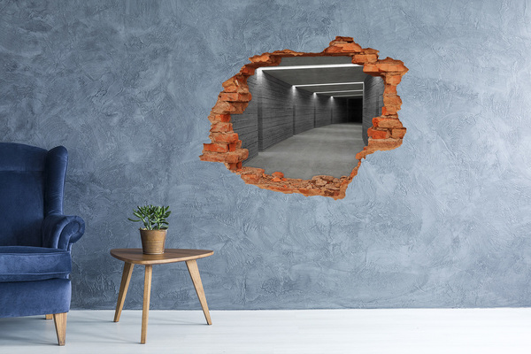 Hole wall sticker Interior of a modern warehouse