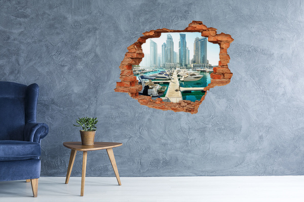 Hole wall sticker Marina in Dubai