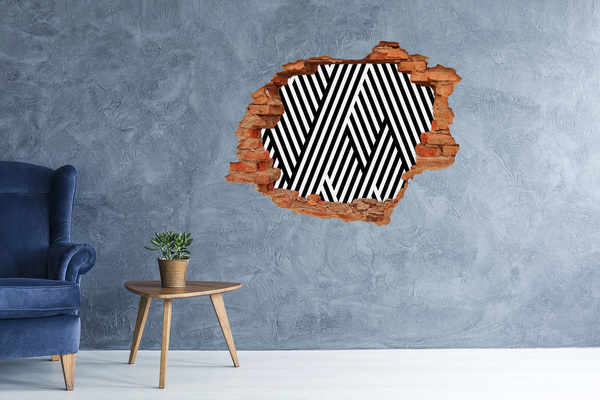 3D wall hole Geometric background