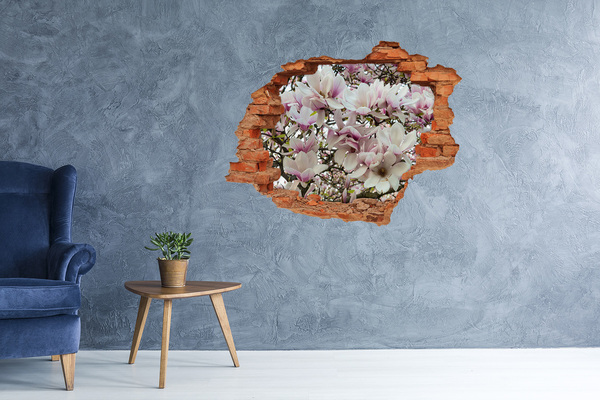 Hole in the wall sticker Magnolia Floral Paradise