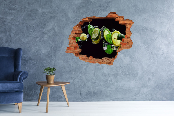 Hole wall sticker A lemony shot of freshness