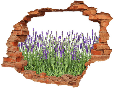 Hole wall sticker Floral oasis of lavender
