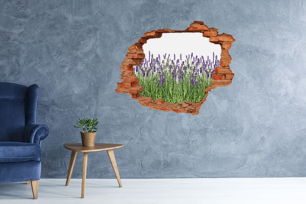 Hole wall sticker Floral oasis of lavender