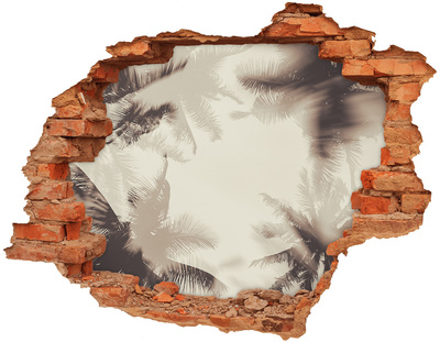 Hole in the wall sticker Tropical oasis behind the wall