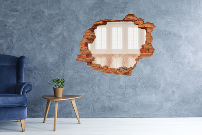 Hole in the wall decal Interior with a view of the sun