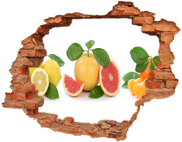 3D wall hole wallpaper A fruity hole-in-the-wall paradise