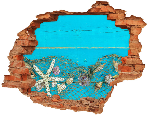 Hole wall sticker The underwater world against the backdrop of the reef