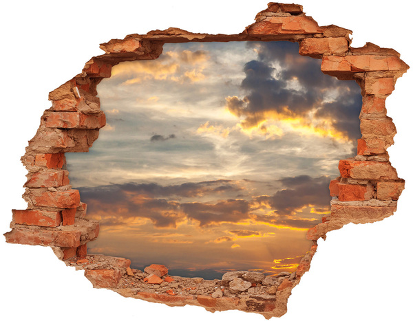 Hole in the wall decal Sunset through a hole in the wall