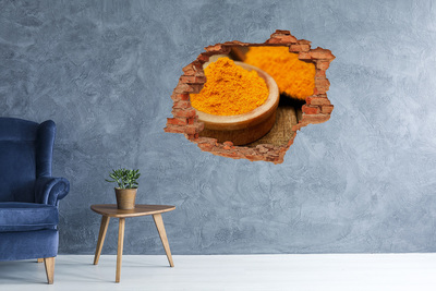 Hole wall sticker Turmeric seasoning