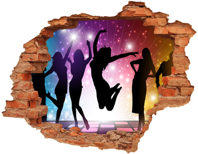 Hole wall sticker Dancing in the spotlight