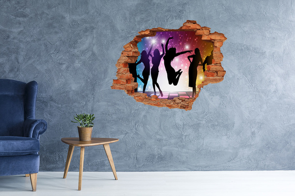 Hole wall sticker Dancing in the spotlight