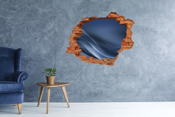 Hole in the wall sticker Gray wave