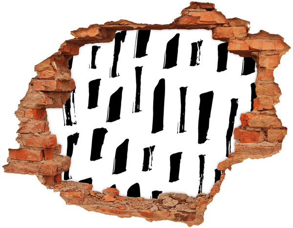 Hole wall sticker A ruined wall overlooking the city