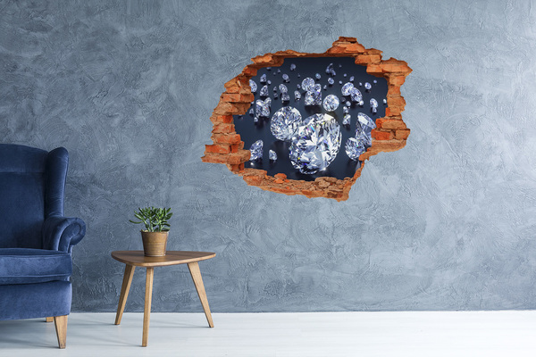 Hole in the wall decal Diamonds