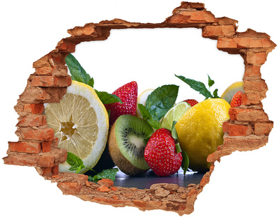 Hole in the wall sticker Fruit paradise behind the wall