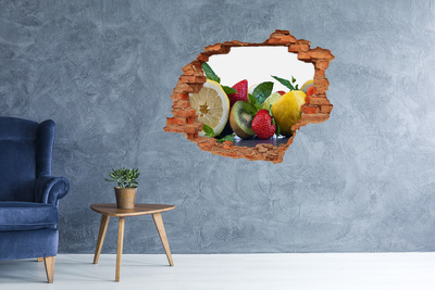 Hole in the wall sticker Fruit paradise behind the wall