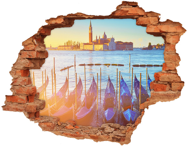 Hole in the wall decal Venice in the light of sunset