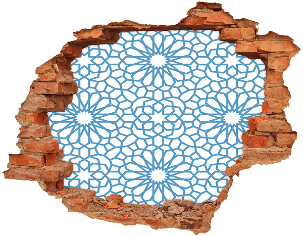 Hole in the wall sticker Oriental pattern