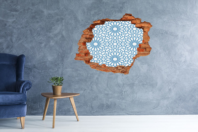 Hole in the wall sticker Oriental pattern