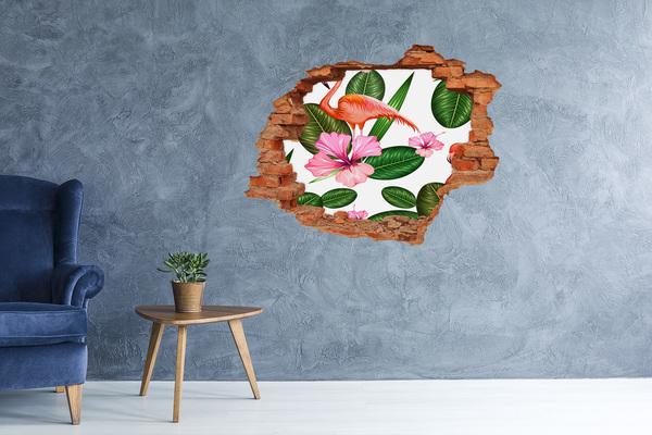 Hole in the wall sticker Tropical paradise behind the wall